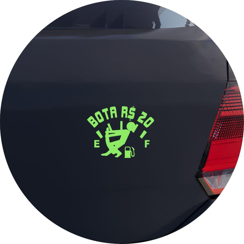 Adesivo de Carro Bota R$20,00 Vinte Reais