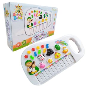 Piano teclado infantil bebe bichos musical moranguinho king toys