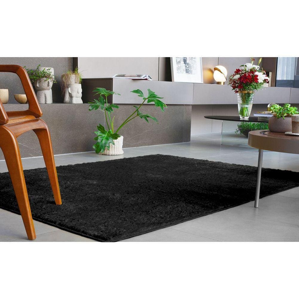 Tapete Antiderrapante Silky Light 2,00x 2,50 Preto