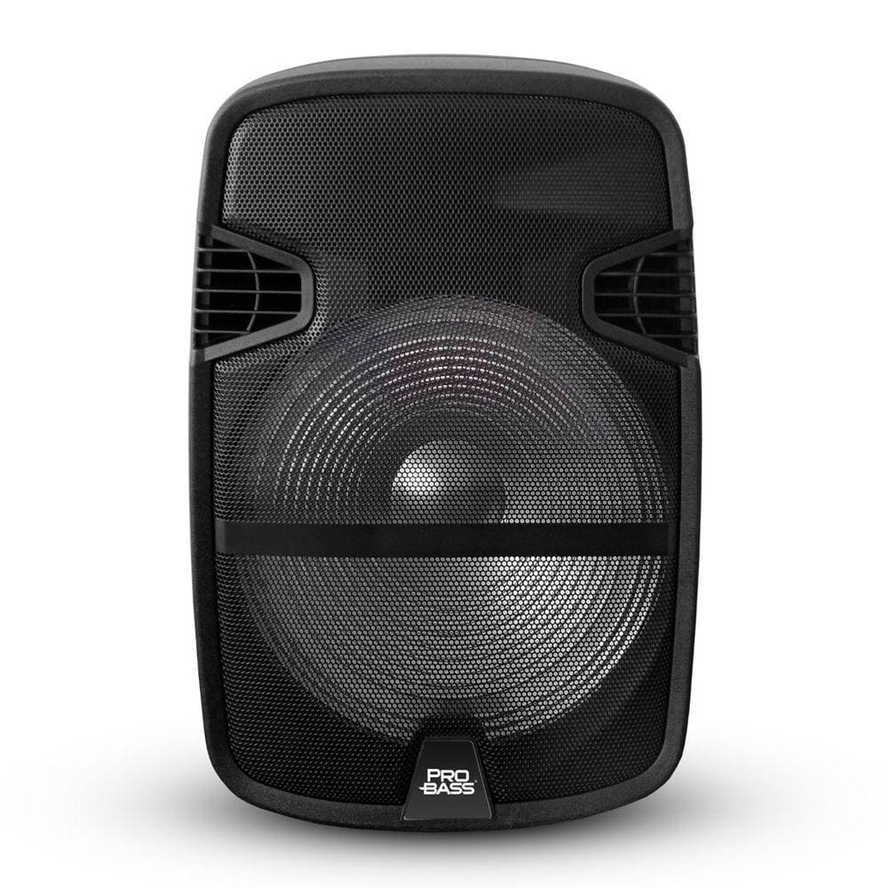 Caixa Ativa Portatil Usb Sd 120W C/Bateria+ Microfone Bivolt