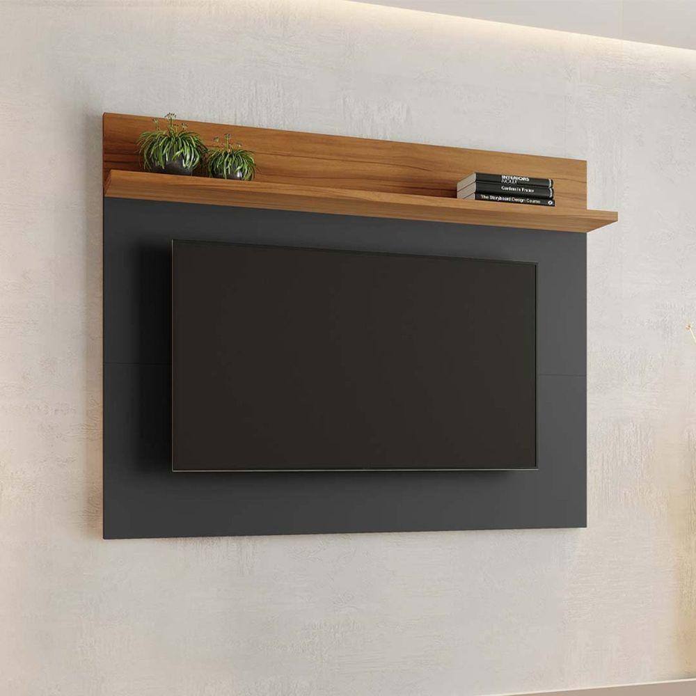 Painel para TV até 50 Polegadas NT 1185 Notável Móveis Preto TX/Freijó Trend