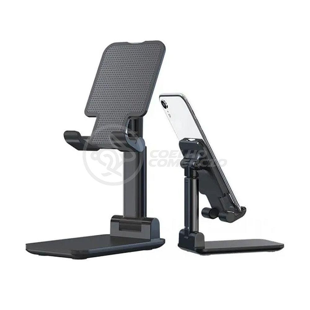 Suporte de Mesa Universal para Celular Apoio Ajustável Articulado Smartphone Compacto Portátil