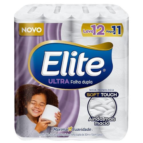 Papel Higiênico Elite Ultra Folha Dupla Leve 12 Pague 11 rolos Menor preço em Papel Higiênico Elite Ultra Folha Dupla Leve 12 Pague 11 rolos