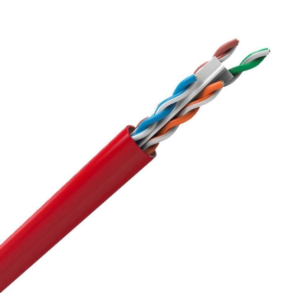 Cabo Lan U/Utp 24Awg X 4 Pares Cat.6 Cmx 305 Metros Vermelho