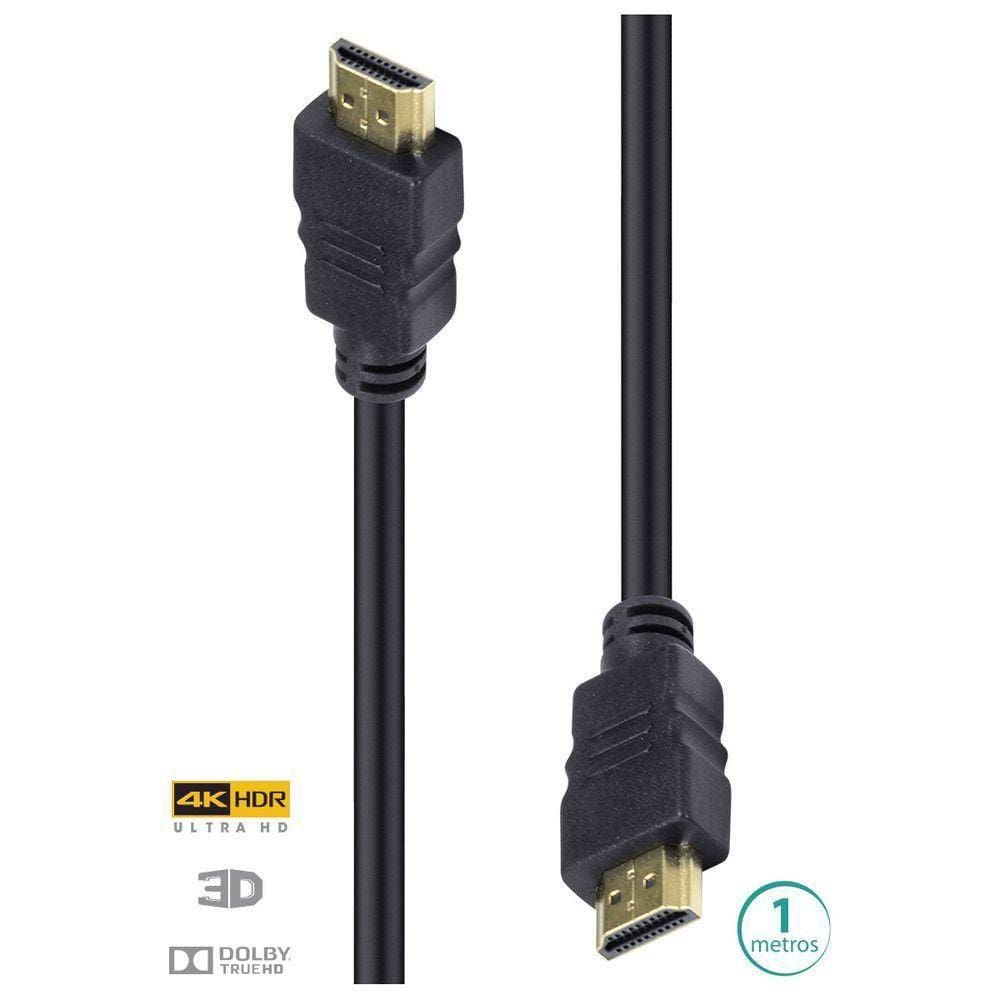 Cabo Hdmi 2.0 4K Ultra Hd 3D Conexão Ethernet 1 Metro - H20-
