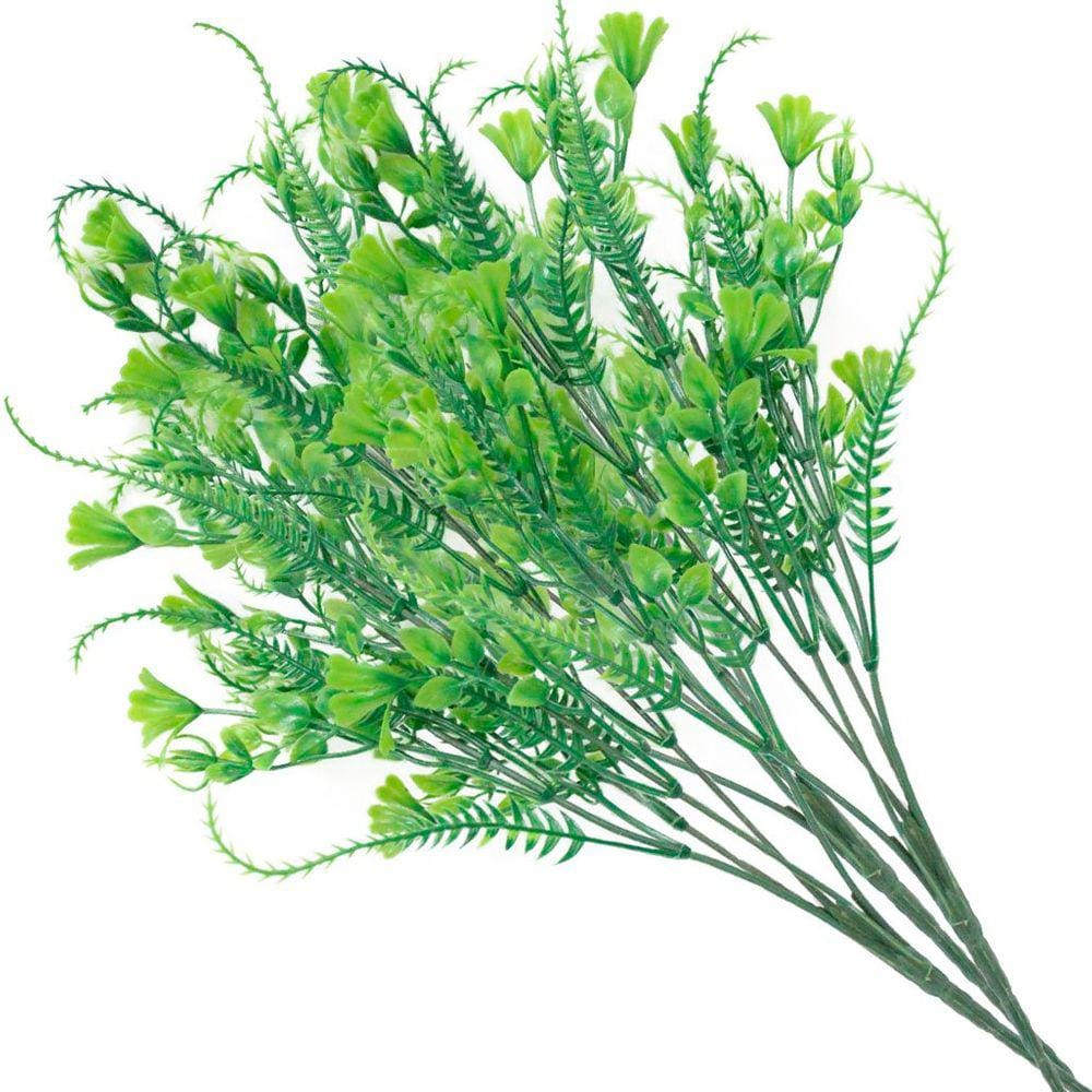 1 Ramo Decoração Arranjo Planta Artificial 5 Galhos Cada 39cm