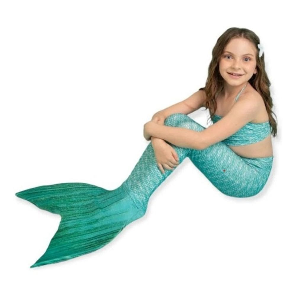 Cauda De Sereia Completa p/ Nadar + Nadadeira Sapatinho Dany