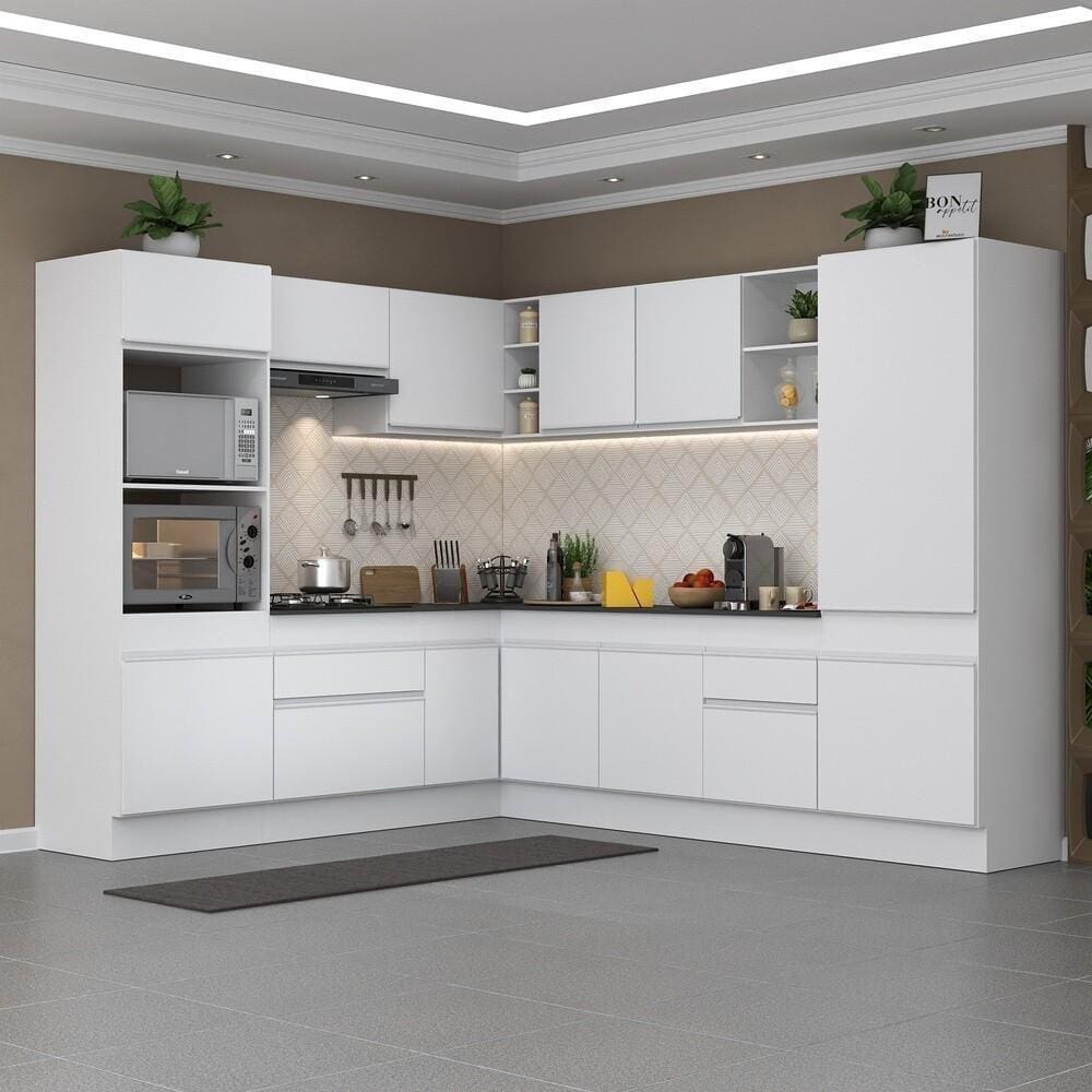Armário De Cozinha Completa De Canto Branco