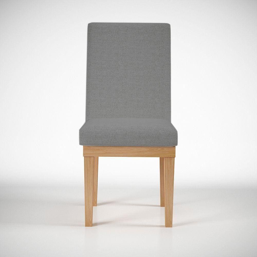 Cadeira Reforçada Mesa De Jantar Luxo Linho ? Linho Grafite