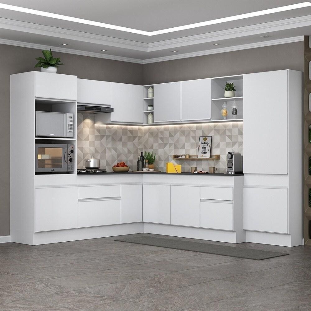 Armário De Cozinha Completa De Canto Branco
