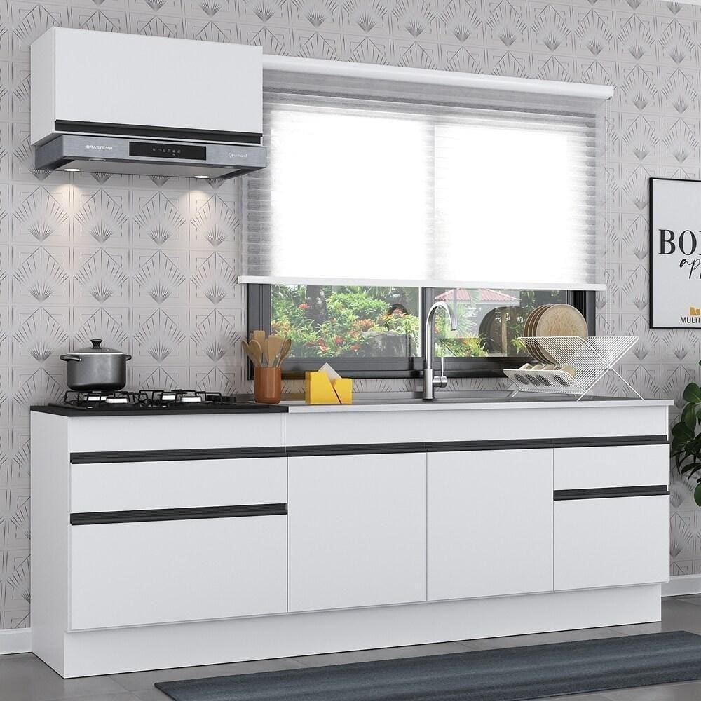 Armário De Cozinha Compacta Mp2109.964 Branco/preto