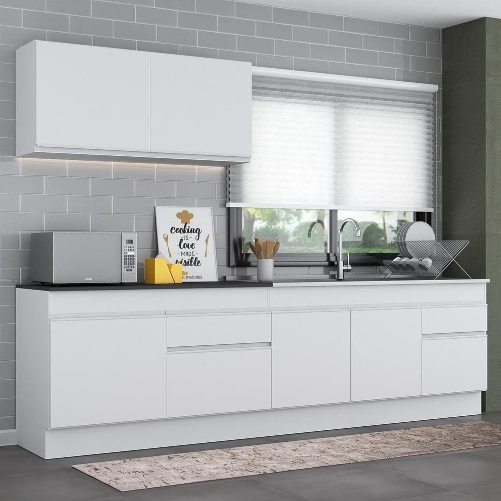 Armário De Cozinha Compacta Com Rodapé Mp2111.891 Branco