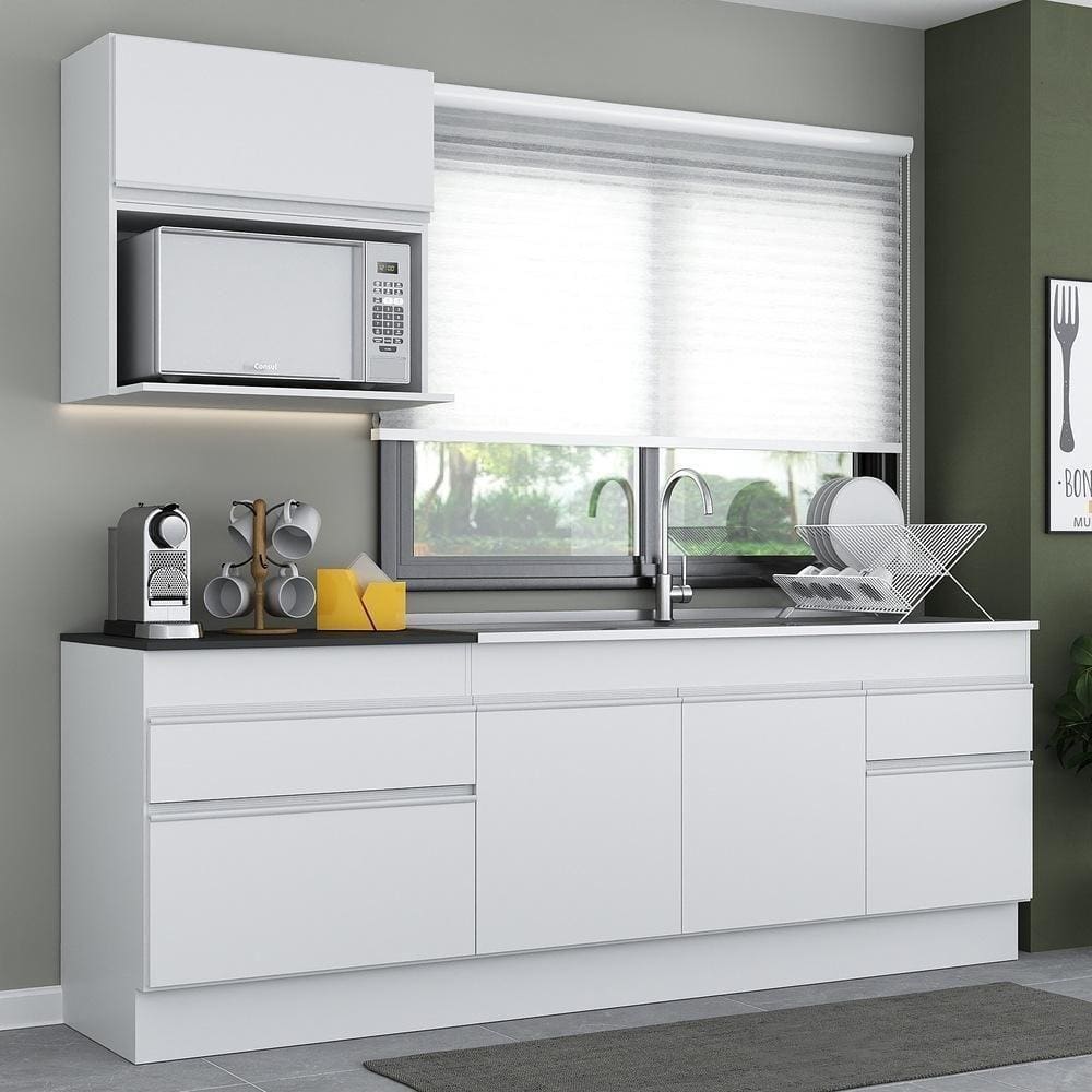 Armário De Cozinha Compacta Com Rodapé Mp2110.891 Branco