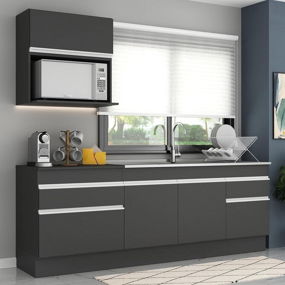 Armário De Cozinha Compacta Mp2110.898 Preto/branco