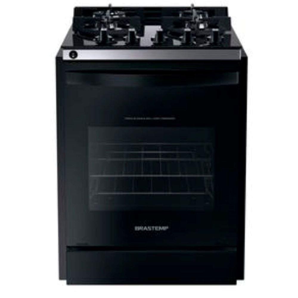 Fogão De Embutir Brastemp 4 Bocas Bivolt Preto Byo4xaeuna