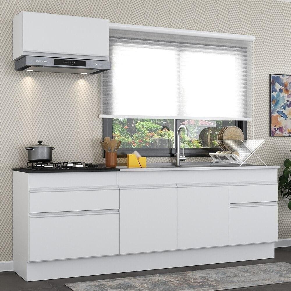 Armário De Cozinha Compacta Com Rodapé Mp2109.891 Branco