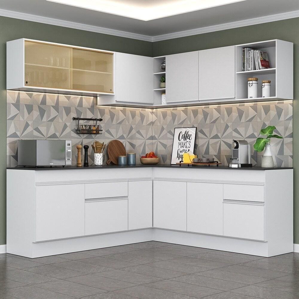Armário De Cozinha Completa De Canto Mp2096.891 Branco