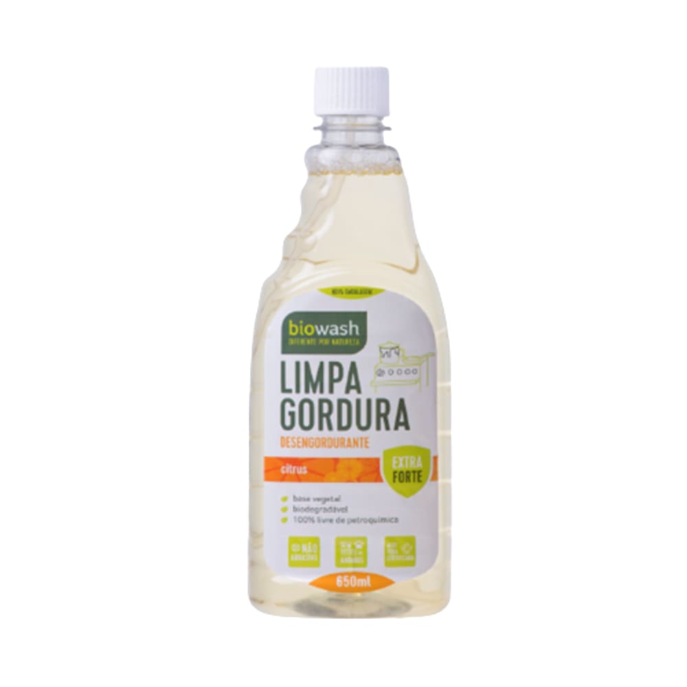 Kit 2X: Desengordurante Limpa Gordura Refil Biowash 650ml