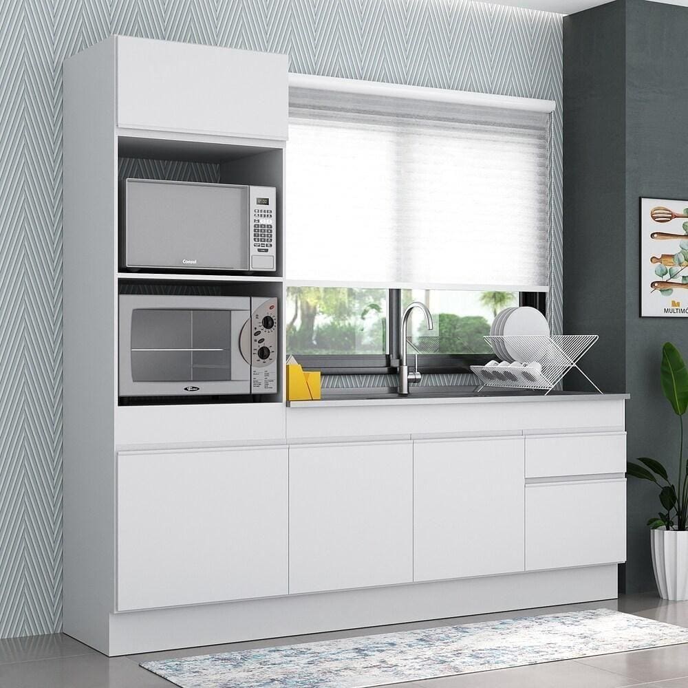 Armário De Cozinha Compacta Com Rodapé Mp2113.891 Branco