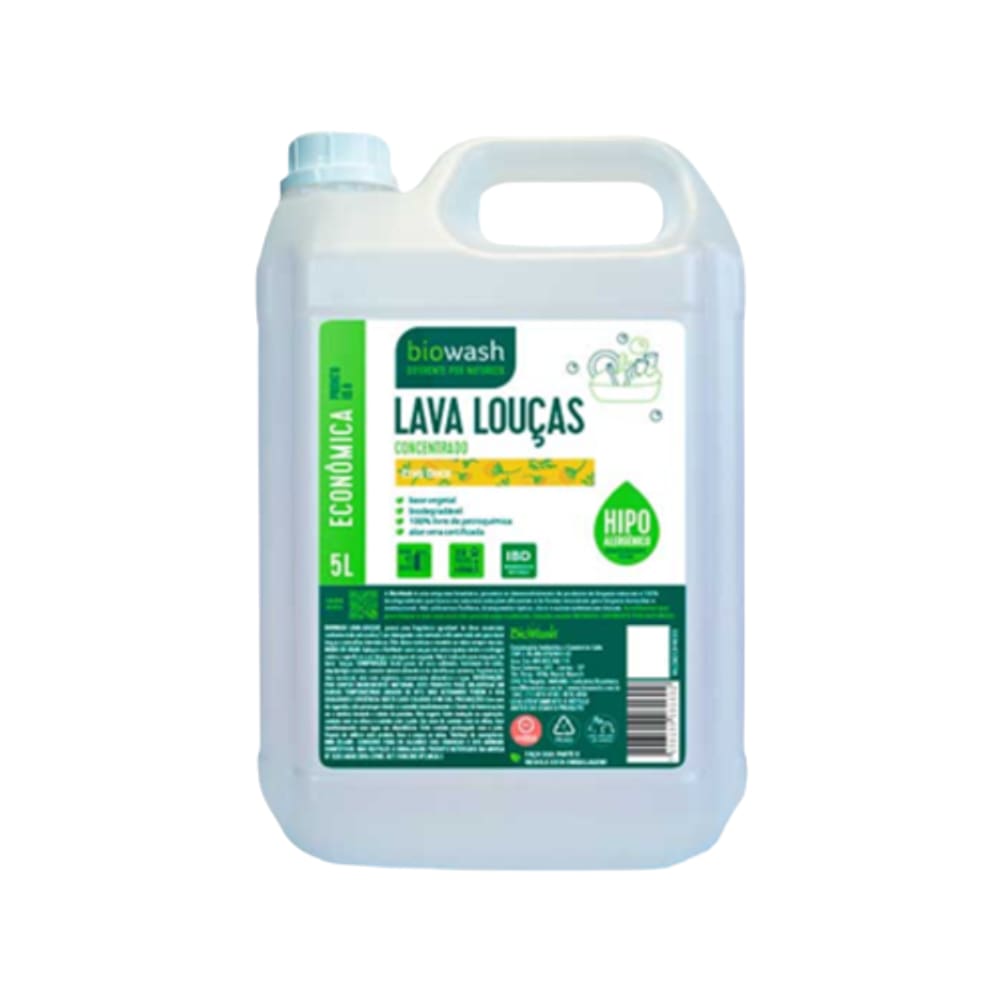 Kit 2X: Detergente Lava Louças Erva Doce Biowash 5L
