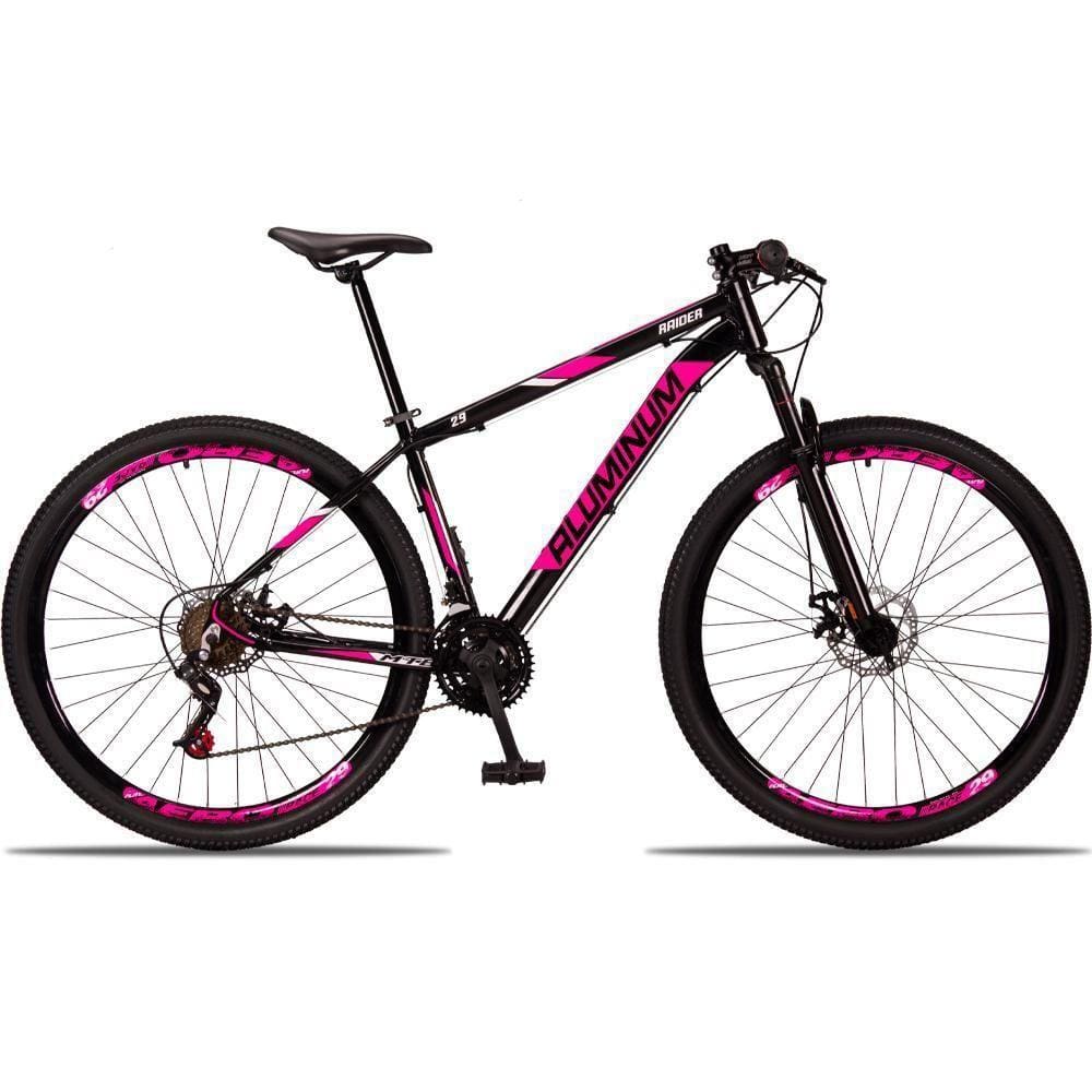 Bicicleta 29 Aluminum Raider Preto+rosa