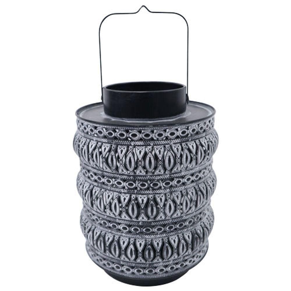 Lanterna Cali Decorativa Em Ferro D19.5Xa26Cm Prata