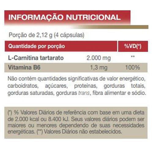 valor l carnitina L-Carnitine Vitafor - L-CARNITINA COM 60