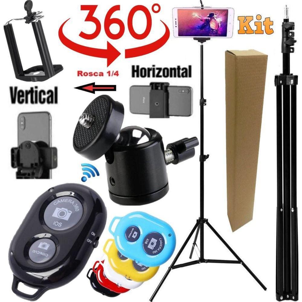 Tripé Grande Suporte Filmagem No Celular Apoio Vertical