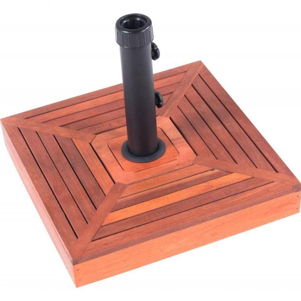 Base Para Ombrellone Revestida Em Madeira 25Kg Bel Lazer