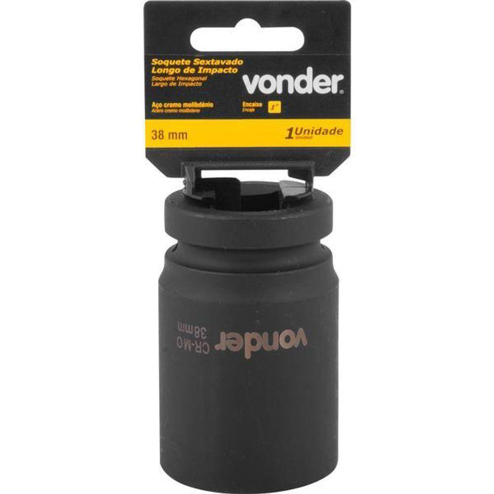 Soquete Sextavado Impacto Longo Enc 1" 38mm Aço Cromo Vonder