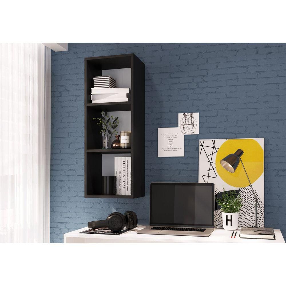 Nicho de Parede Organizador Multiuso Funcionale Art in Móveis Preto