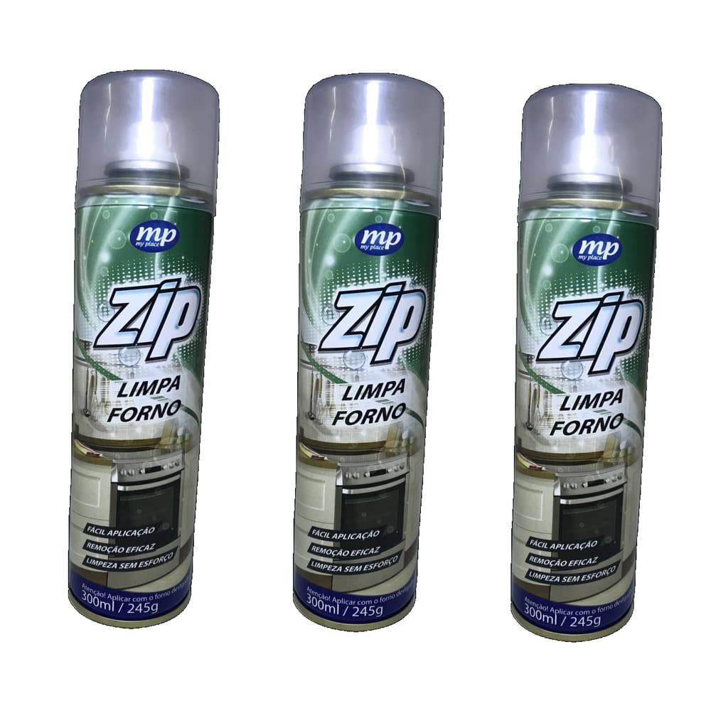 Kit 3 Limpa Forno Spray Zip 300Ml My Place