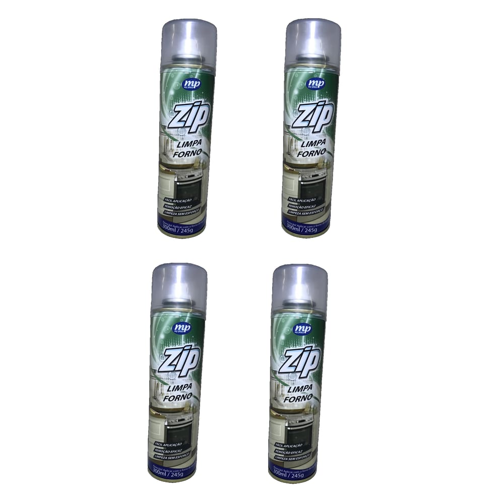 Kit 4 Limpa Forno Spray Zip 300Ml My Place