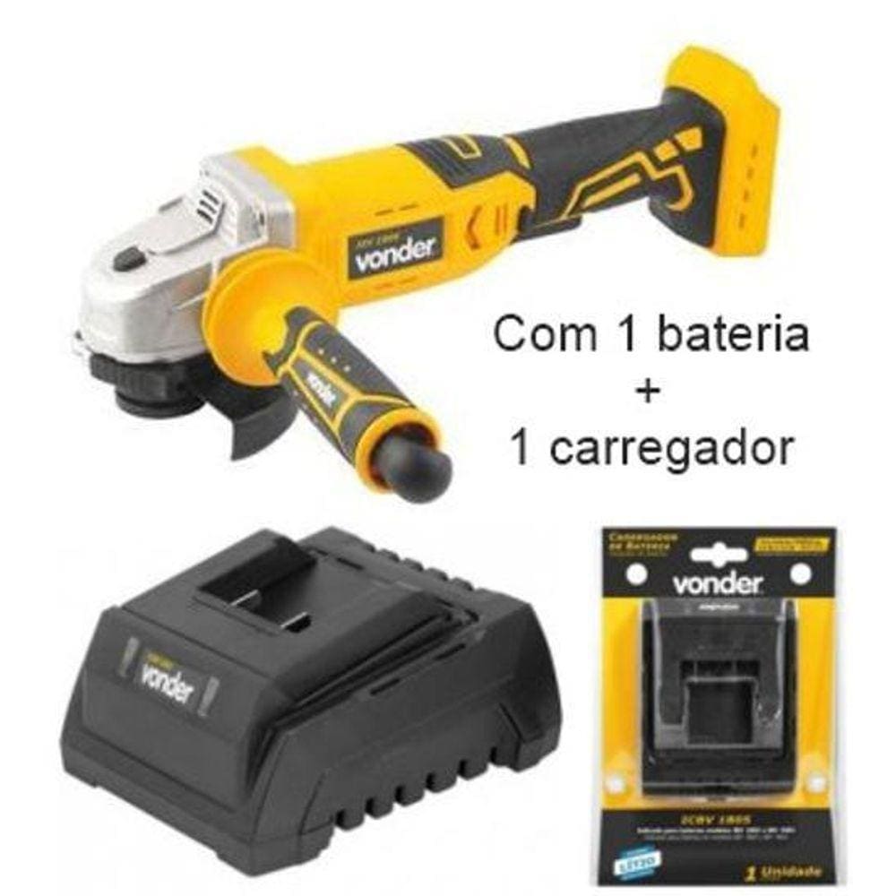 Esmerilhadeira 4.1/2 Com 1 Bateria 4.0Ah 18V Iev 1808 Vonder