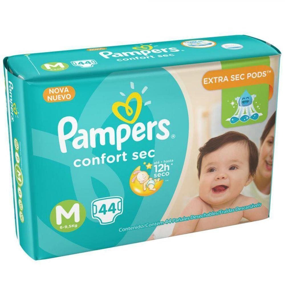 Fralda Pampers Confort Sec M Com 44 Unidades