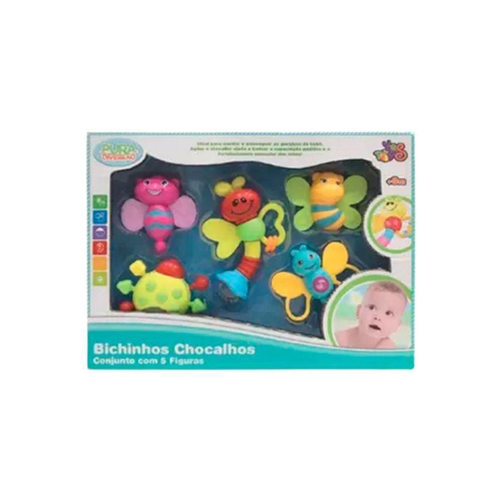 Bichinhos Chocalhos Com 5 Figuraspura Diversão