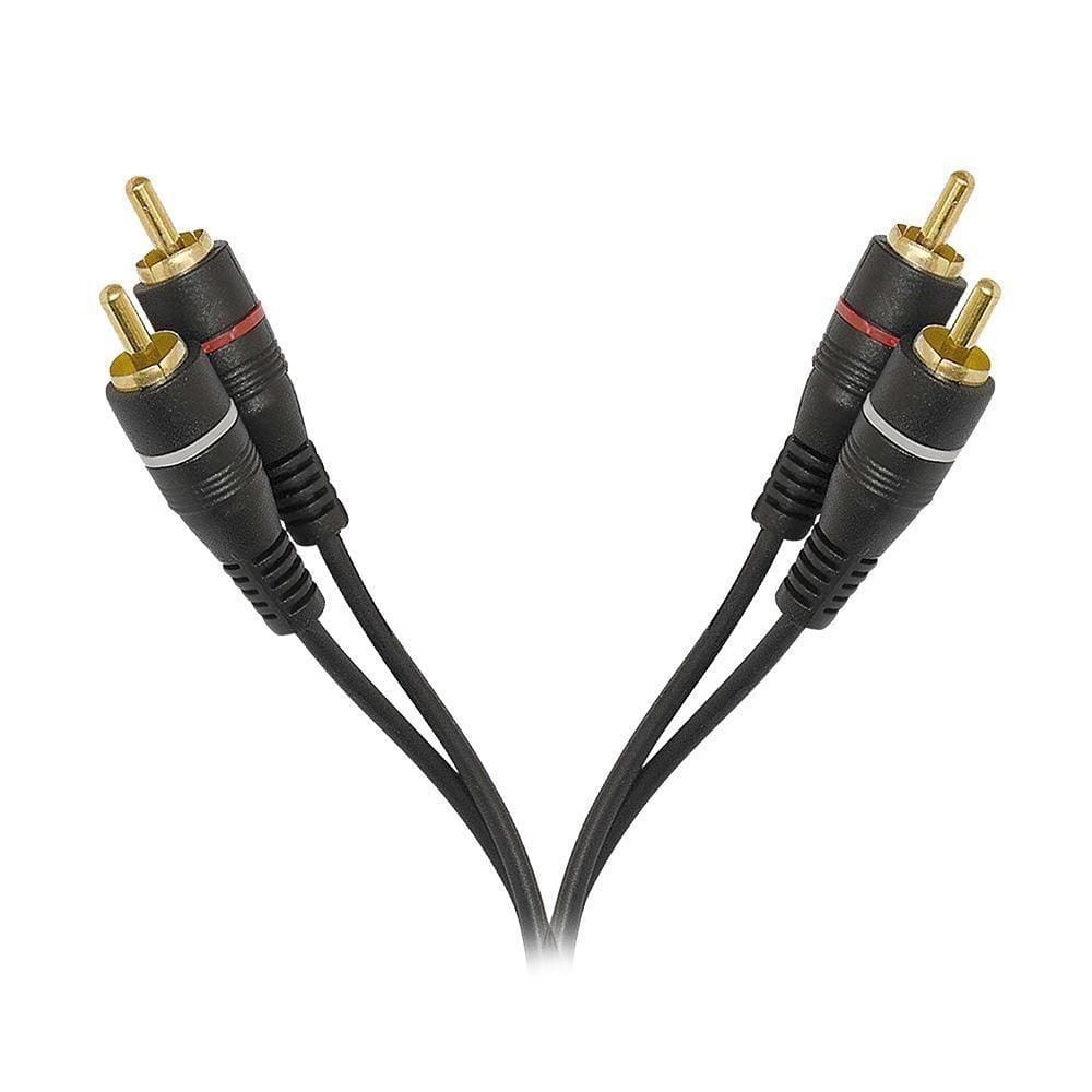 Cabo De Audio Evus Standard C-018 Gold 2Rca+2Rca Macho 3Metr