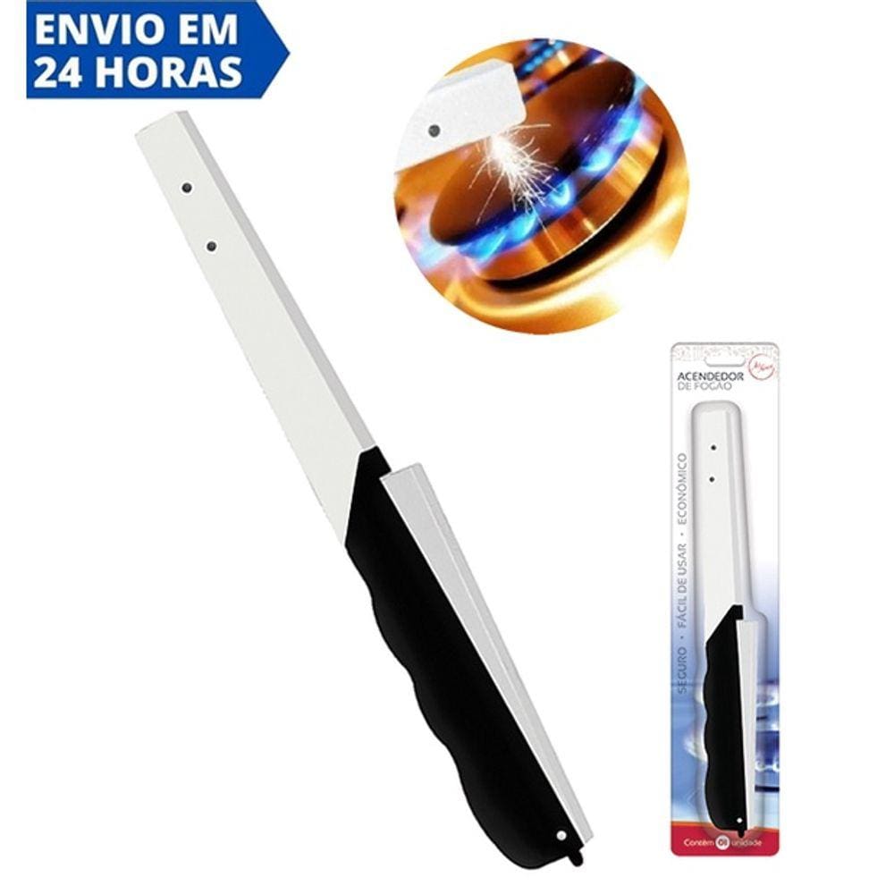 Acendedor De Fogão Com Botão Faísca Econômico Manual Preto