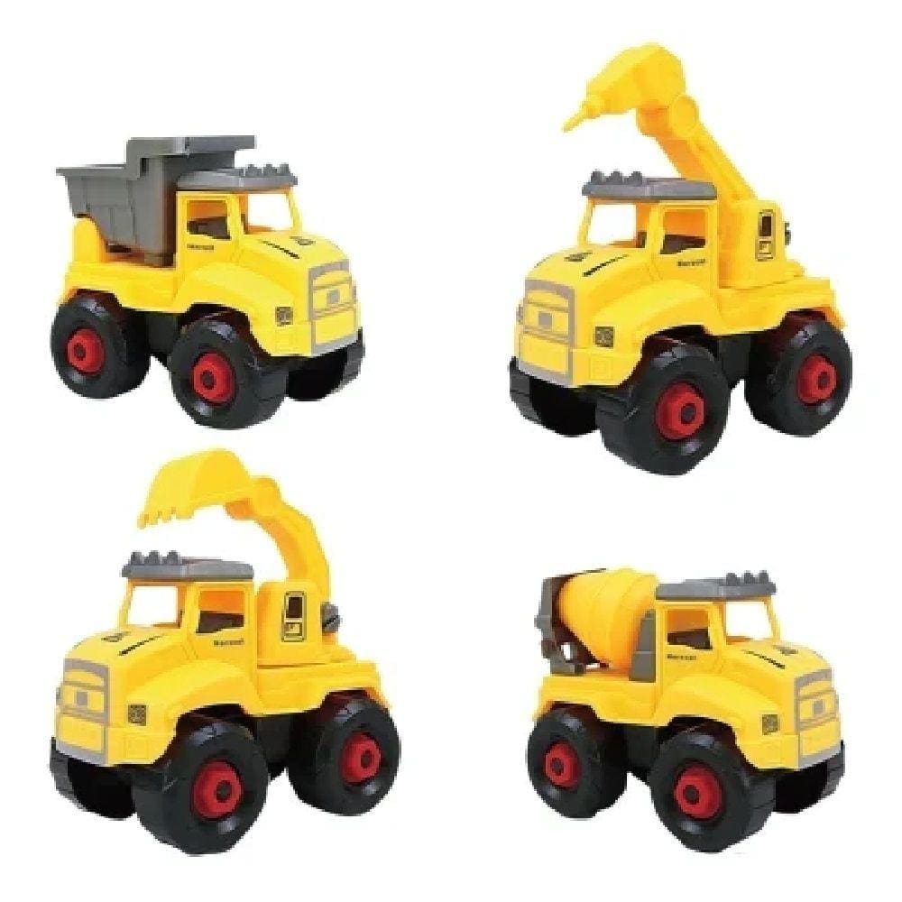 Caminhão de Construção City Machine Brinquedo 2 in 1 BR1700