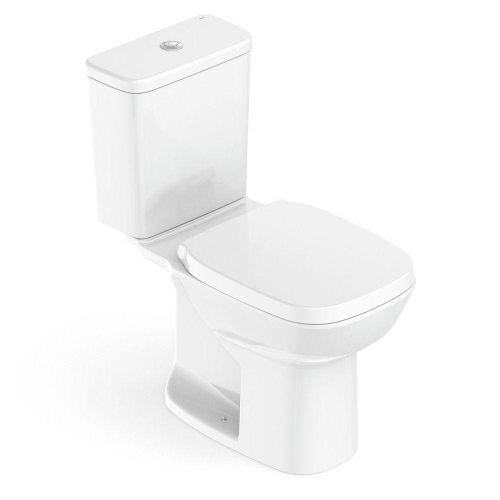 Kit Vaso Sanitário com Caixa Acoplada e Assento Soft Close Gap Debba Square Roca Branco Brilhante