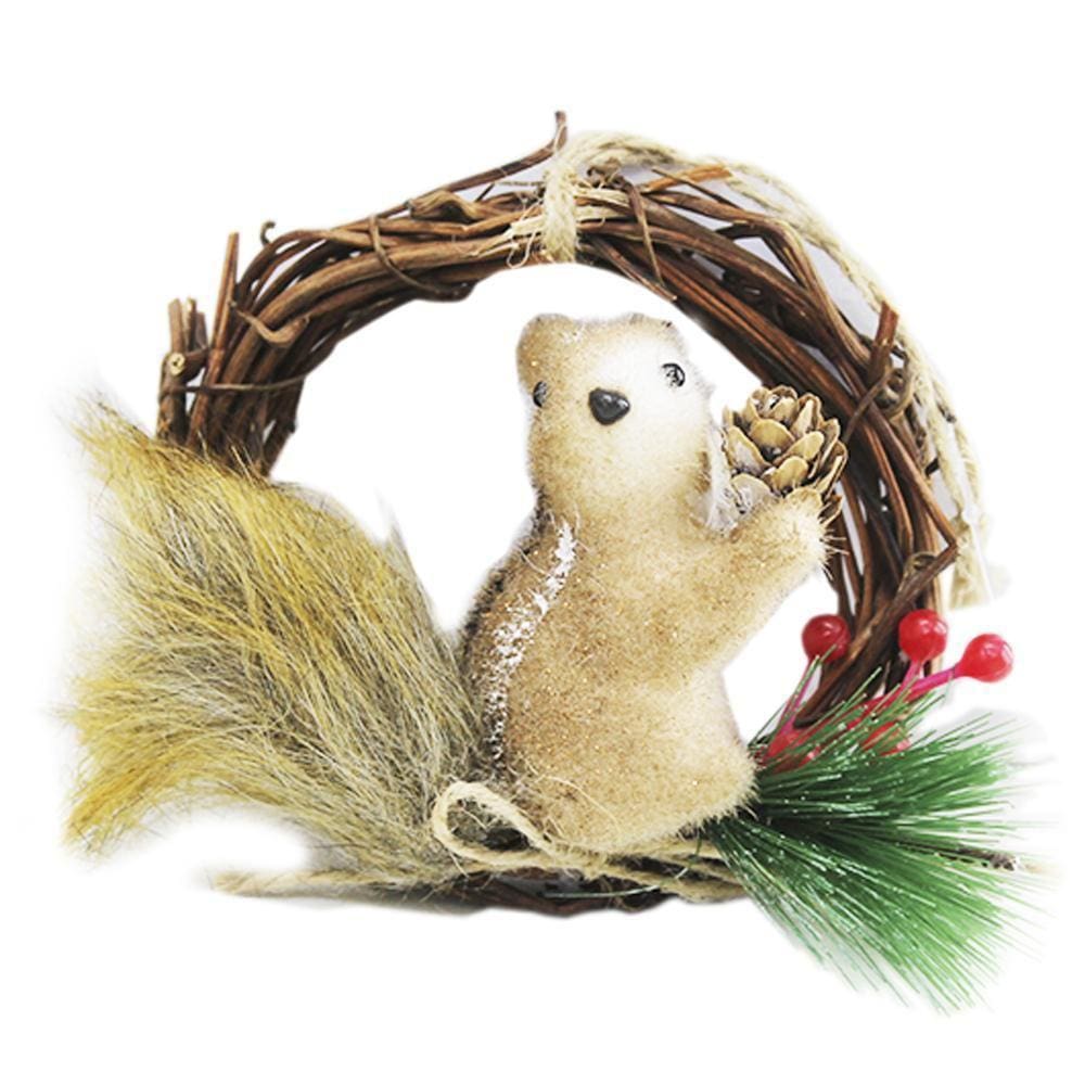 Guirlanda Enfeite Para Porta Esquilo Decoração Natalina