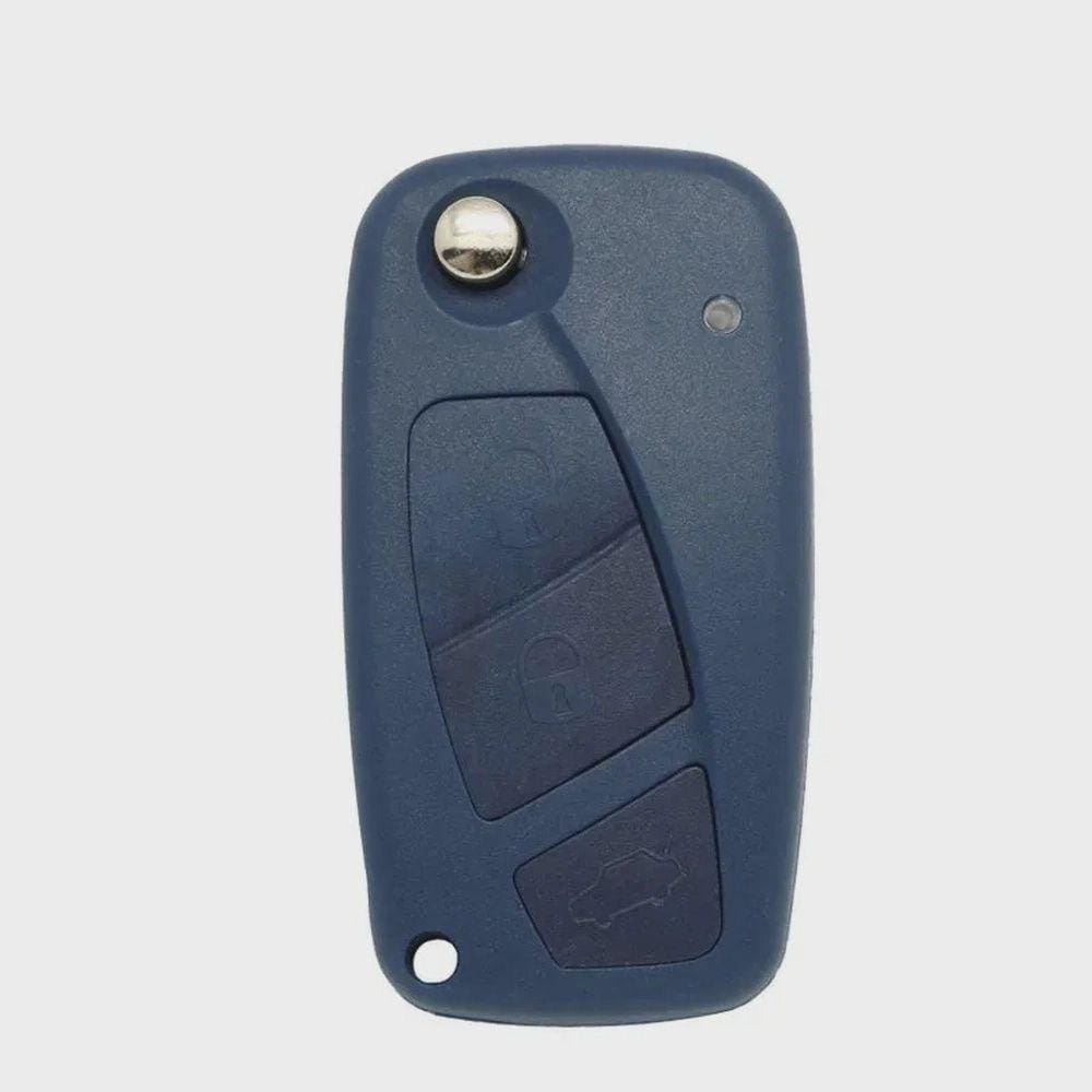 Carcaça Chave Fiat Punto, Stilo, Idea 3 Botões Azul