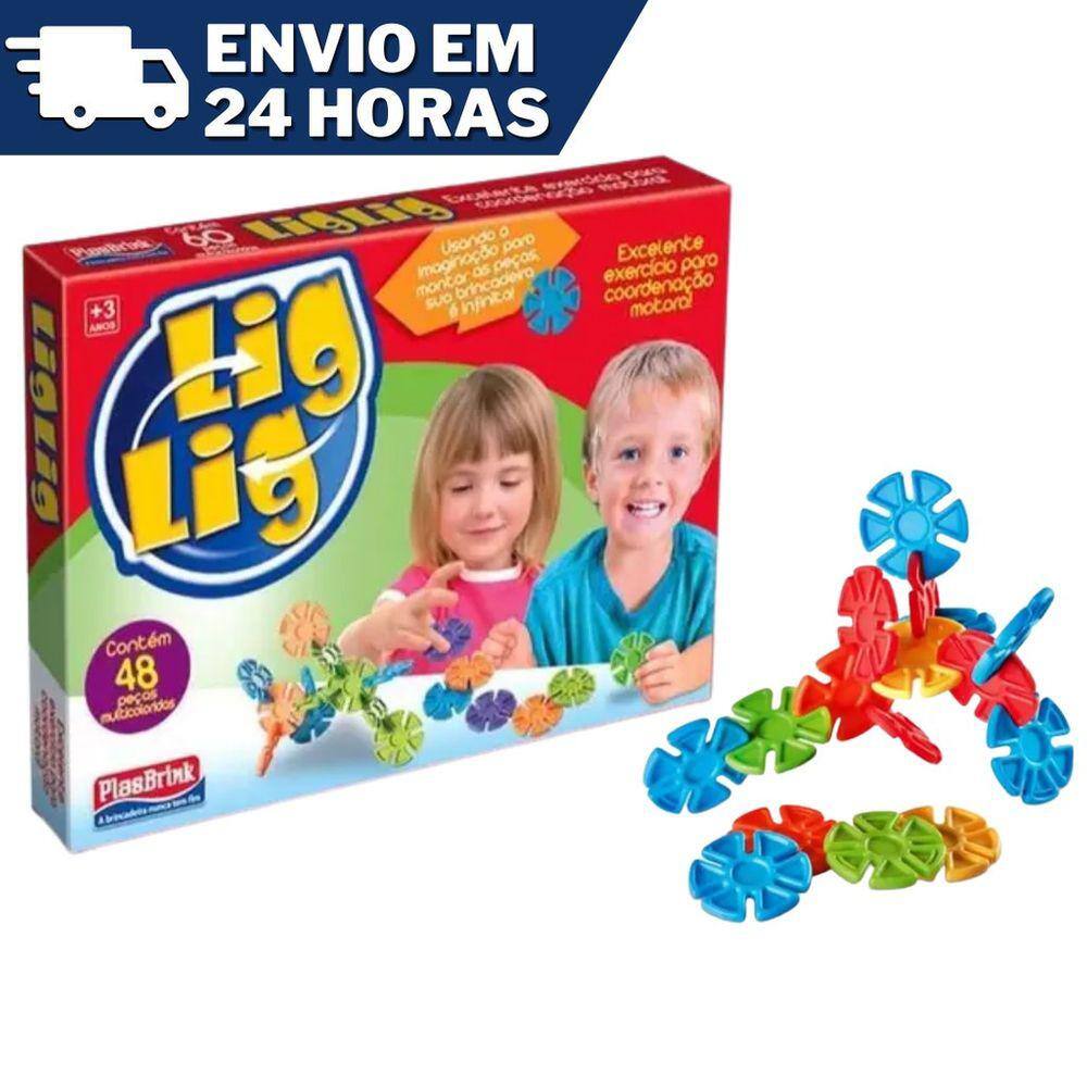 Blocos de Montar Dinossauro Brinquedo Infantil Clic E Lig