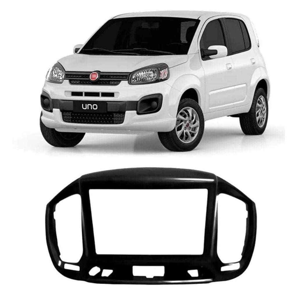 Painel de Moldura Modelo FIAT UNO ano 2018 2019 2020 2021 BLACK PIANO