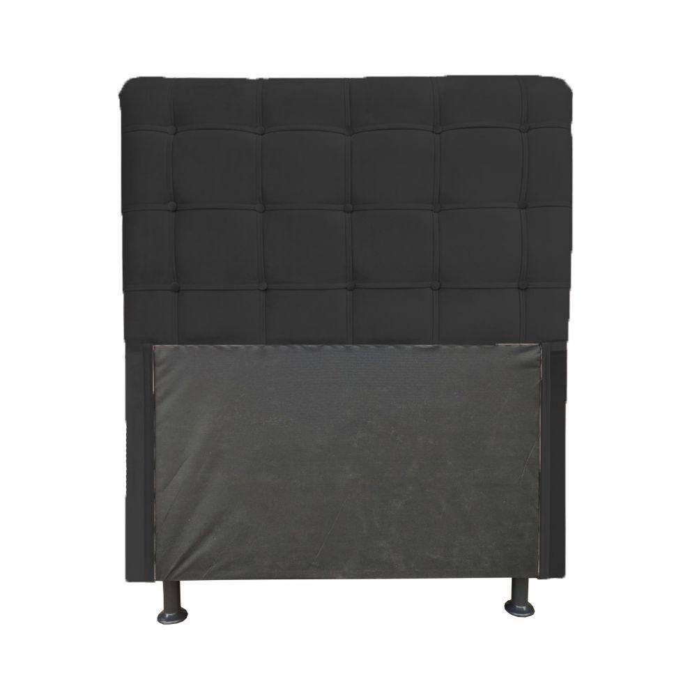Cabeceira Dama 1,00 Cm Cama Box Solteiro Suede Preto