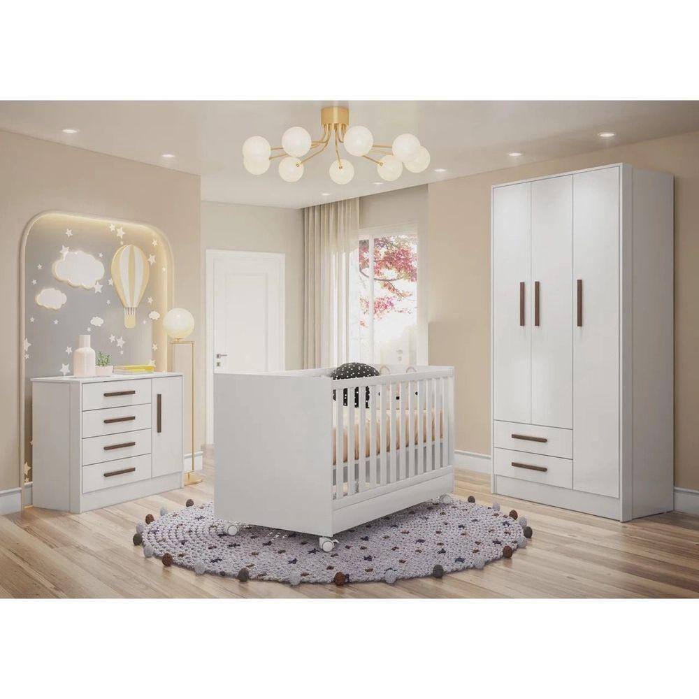 Quarto Infantil Completo Pista De Corrida - Branco/vermelho