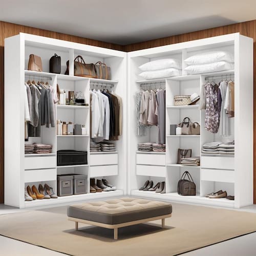 Closet Casal Premium 8 Gavetas Amoudi Móveis Branco - Branco