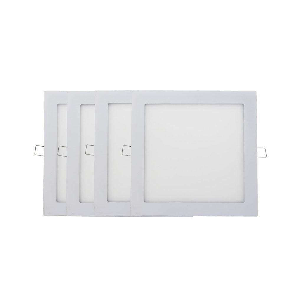 Kit 4 Plafon Painel Led Luminária Downlight 18W Embutir