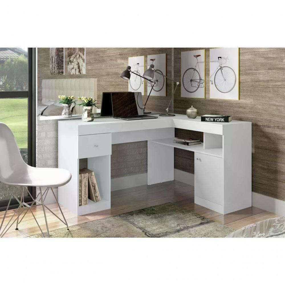 Mesa Para Computador Nilo - Branco Branco