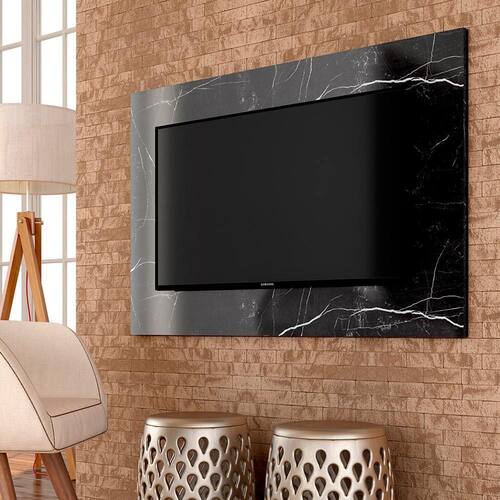 Painel Suspenso Para Tv Até 55" Quebec Carraro Pret - Móveis Arapongas Menor preço em Painel Suspenso Para Tv Até 55" Quebec Carraro Pret - Móveis Arapongas